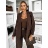 Tmavo hnedý elegantný kostýmový kostým CARISIA