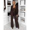 Tmavo hnedý elegantný kostýmový kostým CARISIA