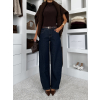 Tmavě modré high waist džíny DENVIRA (Veľkosť L)