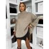 Béžový dlhý sveter s vlnou FEROLYN