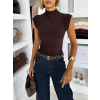 Hnědé basic elastické body ELYVON (Veľkosť ONESIZE)