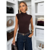 Hnědé basic elastické body ELYVON (Veľkosť ONESIZE)