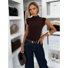 Hnědé basic elastické body ELYVON (Veľkosť ONESIZE)