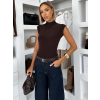 Hnědé basic elastické body ELYVON (Veľkosť ONESIZE)