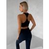 Černá sportovní podprsenka top DALURE (Veľkosť L)