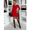 Červené rebrované šaty KOREZA