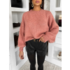 Lososový oversize sveter ZARVONI s vlnou