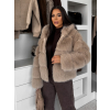 Béžový faux fur kožušinový kabátik TORLITA
