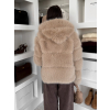 Béžový faux fur kožušinový kabátik TORLITA