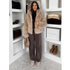 Béžový faux fur kožušinový kabátik TORLITA