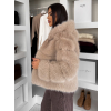 Béžový faux fur kožušinový kabátik TORLITA