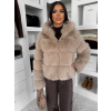 Béžový faux fur kožušinový kabátik TORLITA