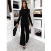 Černý elegantní kalhotový elastický komplet FELUREATY (Veľkosť ONESIZE)