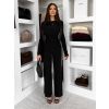 Černý elegantní kalhotový elastický komplet FELUREATY (Veľkosť ONESIZE)
