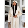 Krémový hrejivý dlhý kabát KÚZELY