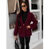 Vínový elegantní vypasovaný kabátek RALORIEN (Veľkosť M/L)