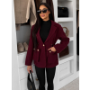 Vínový elegantný vypasovaný kabátik RALORIEN