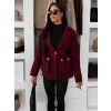 Vínový elegantní vypasovaný kabátek RALORIEN (Veľkosť M/L)