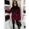 Vínový elegantný vypasovaný kabátik RALORIEN