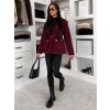 Vínový elegantní vypasovaný kabátek RALORIEN (Veľkosť M/L)