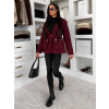 Vínový elegantný vypasovaný kabátik RALORIEN