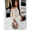 Bílý oversize elegantní svetřík ZYRMINA (Veľkosť ONESIZE)