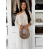Bílý oversize elegantní svetřík ZYRMINA (Veľkosť ONESIZE)