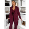 Bordó pruhované elegantné sako LEXUMA