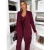Bordó pruhované elegantní sako LEXUMA (Veľkosť ONESIZE)
