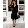 Čierne elegantné áčkové šaty TEYVORA s opaskom