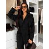 Černý dlouhý bavlněný oversize overal JAVAILA (Veľkosť ONESIZE)