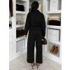 Černý dlouhý bavlněný oversize overal JAVAILA (Veľkosť ONESIZE)