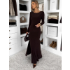 135729 5 hnede dlouhe spolecenske saty tavolie s holymi zady