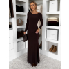 135729 hnede dlouhe spolecenske saty tavolie s holymi zady