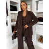 Hnedé pruhované elegantné oversize sako LEXUMA