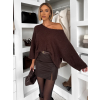 Hnedý oversize elegantný svetrík ZYRMINA