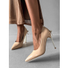 Béžové nude lesklé lodičky na podpätku TREGON