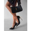 Čierne lesklé lodičky na podpätku TREGON