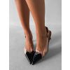 Černé transparentní lodičky na podpatku KELVIA (Veľkosť 36)