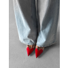 Červené elegantné lodičky na podpätku FYNORY