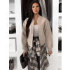 Béžová krátká stylová mikinová bundička NOMURIA (Veľkosť ONESIZE)