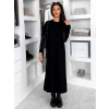 Černé maxi dlouhé oversize šaty RAVONI (Veľkosť L/XL)