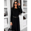 Černé maxi dlouhé oversize šaty RAVONI (Veľkosť L/XL)