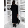 Černé maxi dlouhé oversize šaty RAVONI (Veľkosť L/XL)