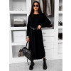 Černé maxi dlouhé oversize šaty RAVONI (Veľkosť L/XL)