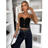 Čierny džínsový korzet HELORIX