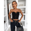 Čierny džínsový korzet HELORIX