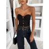 Čierny džínsový korzet HELORIX