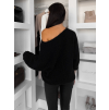 Čierny oversized elegantný sveter ZYRMINA