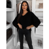 Čierny oversized elegantný sveter ZYRMINA
